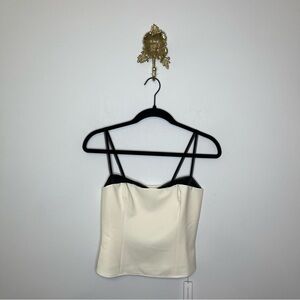 Reformation Black and Cream Top